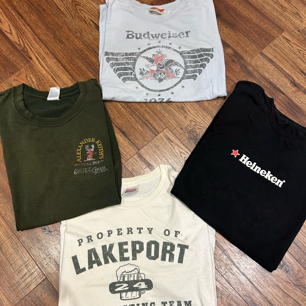 Vintage Beer T Shirt Lot Bundle